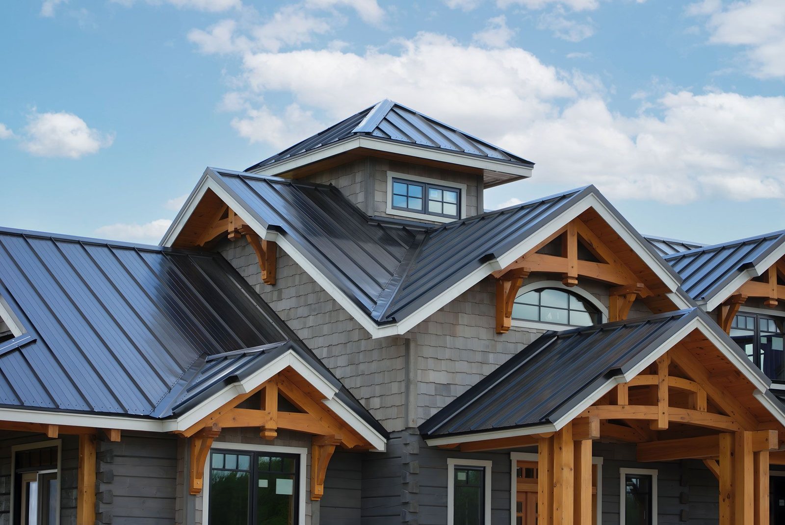 Standing seam metal roof on a mountain home near Cascade-Chipita Park