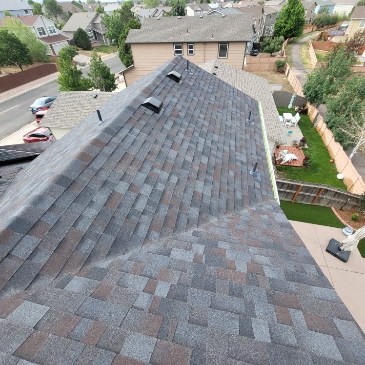 New asphalt shingle roof installed by Fixins in Colorado Springs