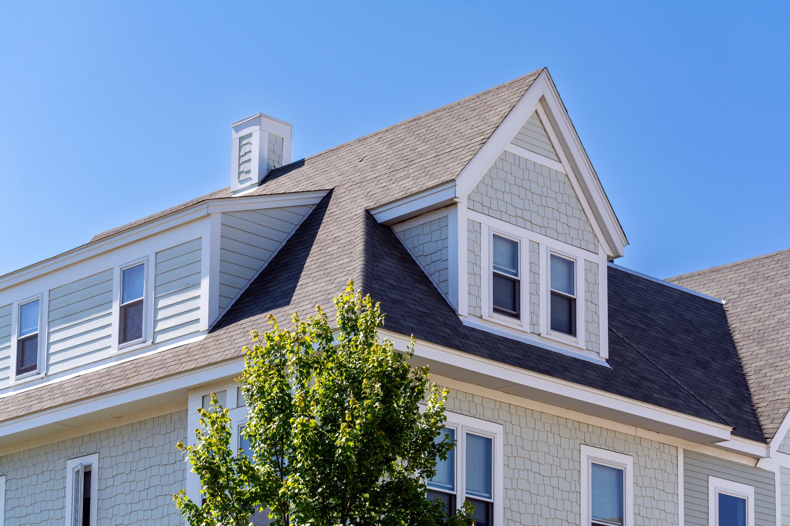 Architectural shingle roof with dormers on a Fountain, Colorado home